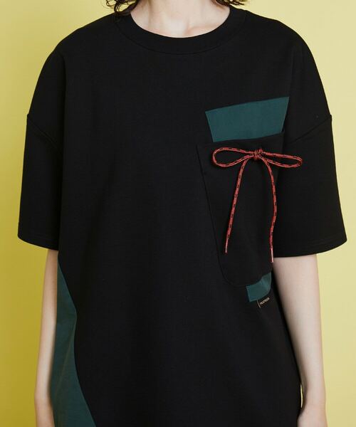 「FRAPBOIS」 半袖Tシャツ 1 ブラック レディース_画像5
