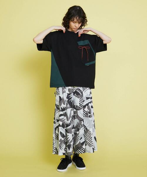 「FRAPBOIS」 半袖Tシャツ 1 ブラック レディース_画像8