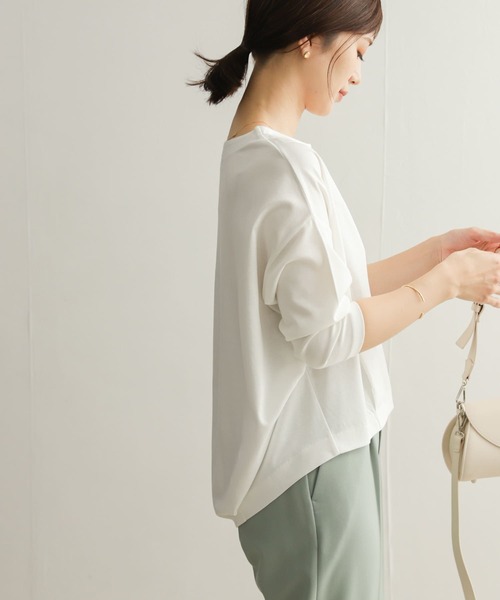 「URBAN RESEARCH DOORS」 7分袖カットソー MEDIUM ネイビー レディース_画像6