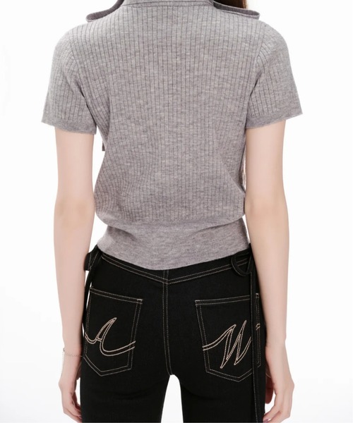 トップス andwang Statement Ribbon Knit Top ANDWANG ニット セーター Statement Ribbon Knit Top レディース