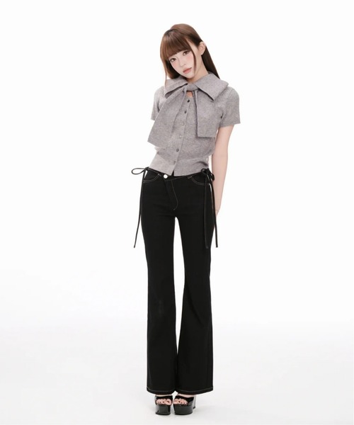 ANDWANG ニット セーター Statement Ribbon Knit Top レディース