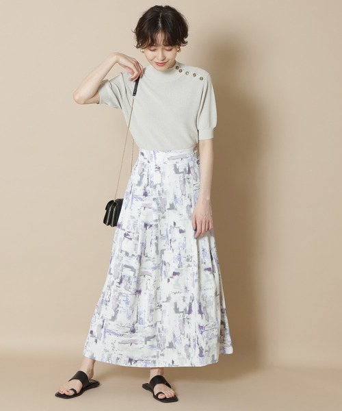 「N.(N. Natural Beauty Basic)」 半袖ニット MEDIUM ネイビー レディース_画像3