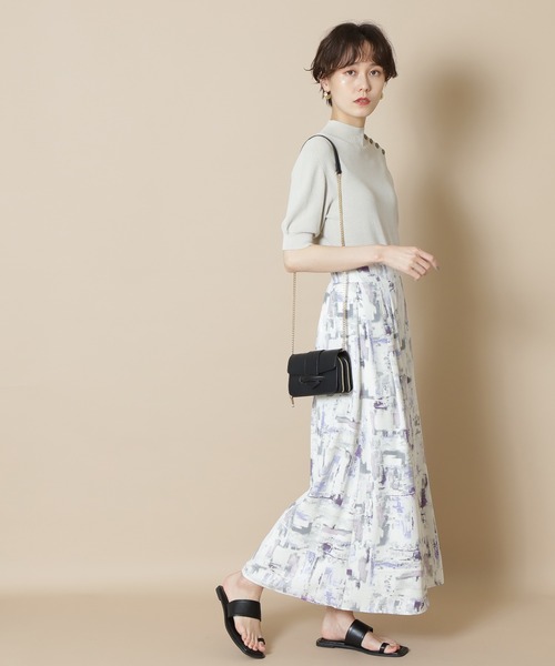 「N.(N. Natural Beauty Basic)」 半袖ニット MEDIUM ネイビー レディース_画像4