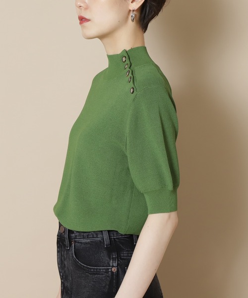 「N.(N. Natural Beauty Basic)」 半袖ニット MEDIUM ネイビー レディース_画像8