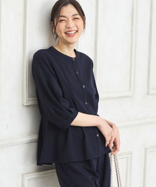 「Honeys」 「GLACIER」7分袖ブラウス L ブラック レディース_画像6