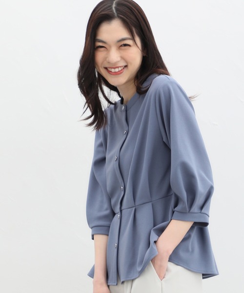 「Honeys」 「GLACIER」7分袖ブラウス L ブラック レディース_画像8