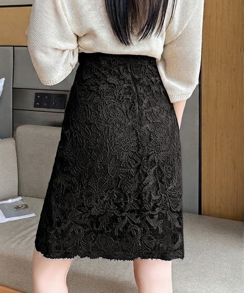 【新品未使用】Christian Dior レース スカート ブラック　黒　膝丈 スカート レースひざ丈スカート : ZOZOTOWN Yahoo!店 - 通販 - Yahoo