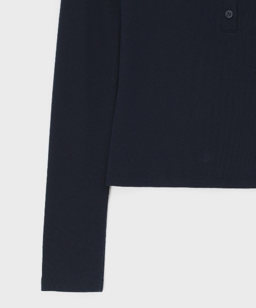 「BLACKUP」 長袖カットソー FREE ネイビー レディース_画像6