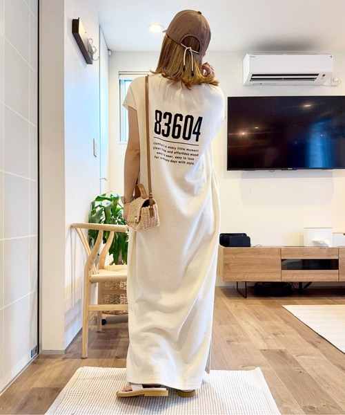 ワンピース 夏 ロゴプリント ワッフルワンピース : ZOZOTOWN Yahoo!店