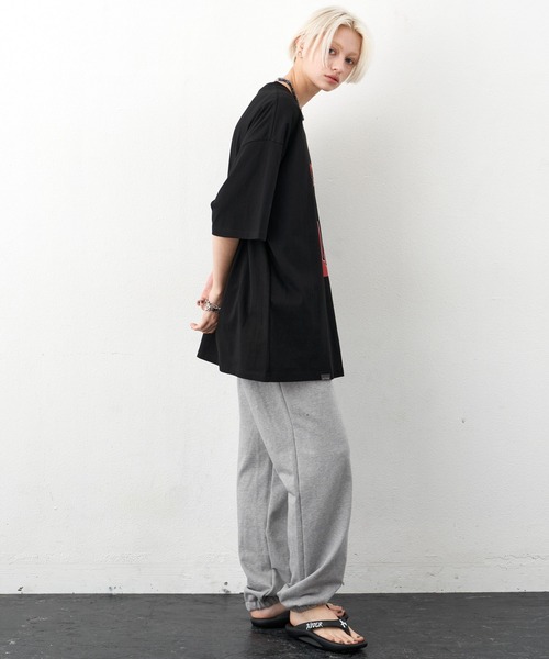 「AIVER」 半袖Tシャツ MEDIUM ブラック メンズ_画像4