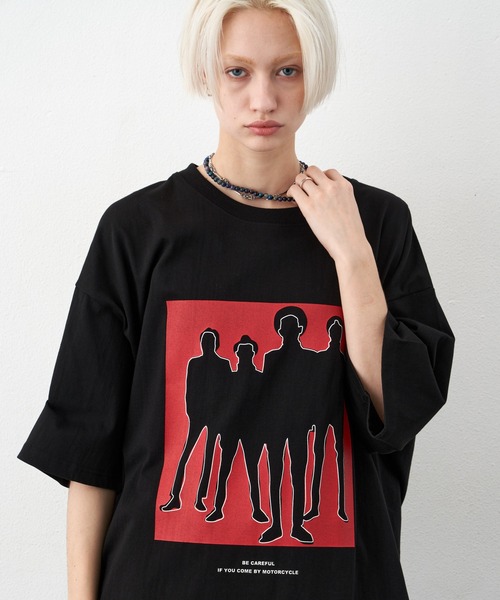 「AIVER」 半袖Tシャツ MEDIUM ブラック メンズ_画像6