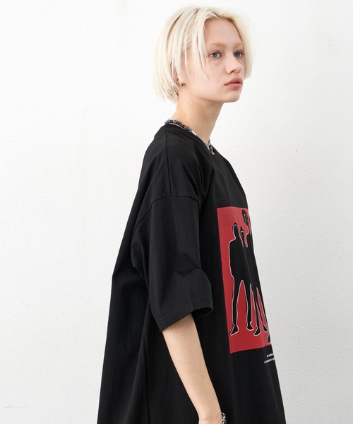 「AIVER」 半袖Tシャツ MEDIUM ブラック メンズ_画像7