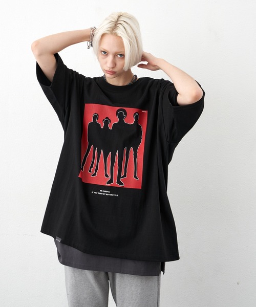 「AIVER」 半袖Tシャツ MEDIUM ブラック メンズ_画像9