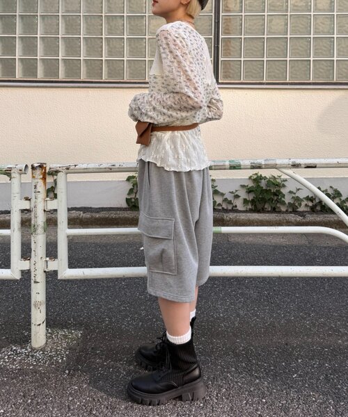 「w closet」 長袖カットソー FREE アイボリー レディース_画像8