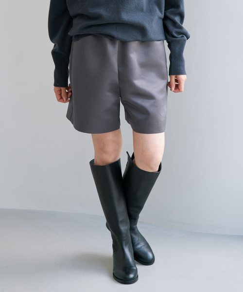 IENA（イエナ） パンツ サテンイージーショートパンツ レディース