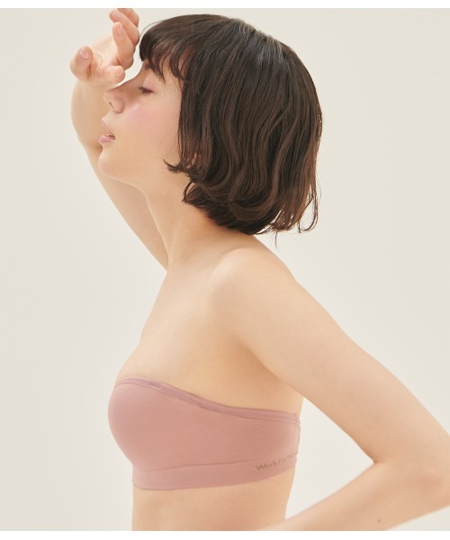 ブラ【ワイヤー入りでも軽い着け心地でストレスフリー、一日中美胸】ワークストラップレス
