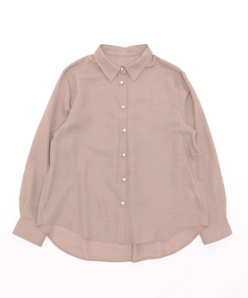 ブラウス シャツ ウールビエラ・ パール釦シャツブラウス レディース Jines ブラウス シャツ ウールビエラ・ パール釦シャツブラウス