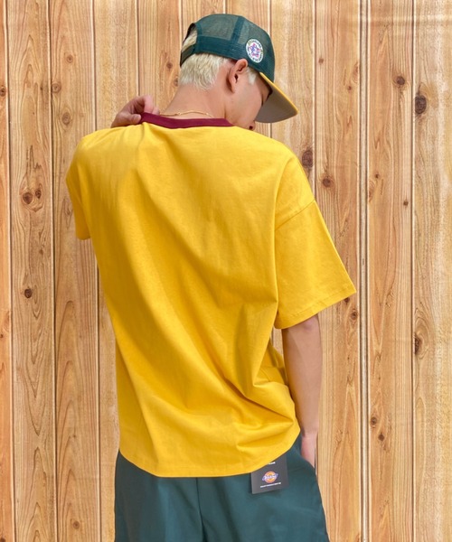 Champion（チャンピオン） tシャツ リンガーT カレッジ風ロゴ/アメカジ 