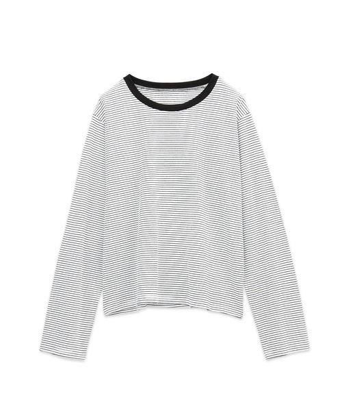 tシャツ Tシャツ 細ボーダー長袖Tシャツ レディース : ZOZOTOWN