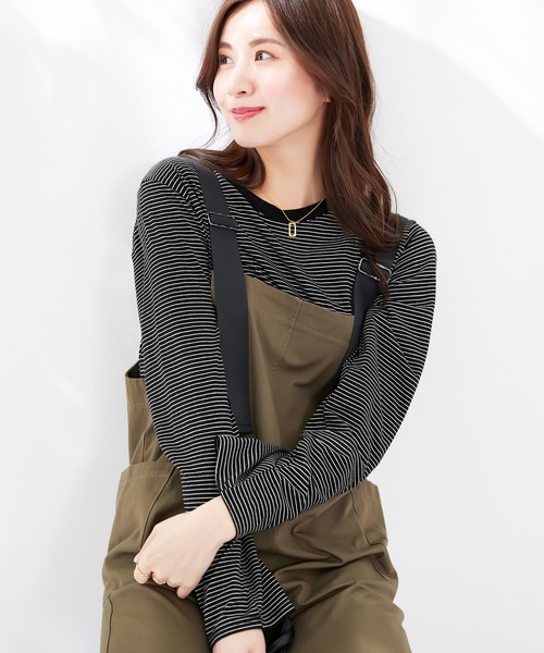 【SALE】 tシャツ Tシャツ 細ボーダー長袖Tシャツ レディース : ZOZOTOWN トップス