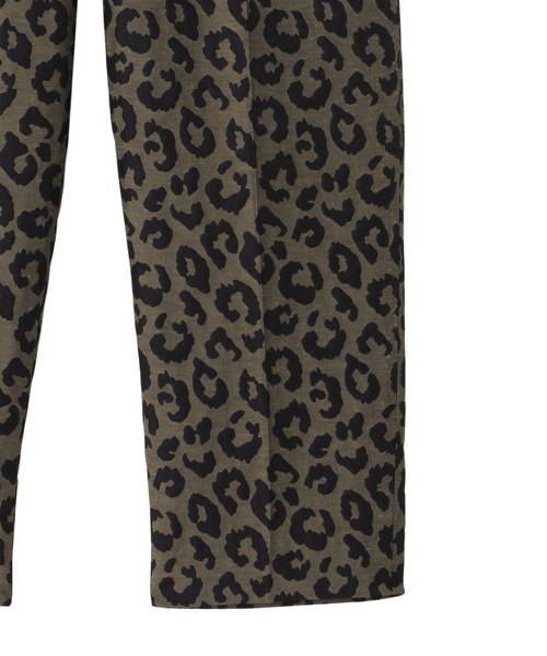 パンツ スラックス レオパードテーパードパンツ レディース : 73199286  