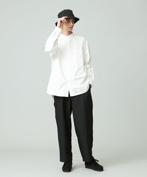 STONE  バンドカラーシャツ　Lサイズ SALE 50%OFF】[0701-51103]ALLOWED TO UNFOLD(アロウドトゥアン