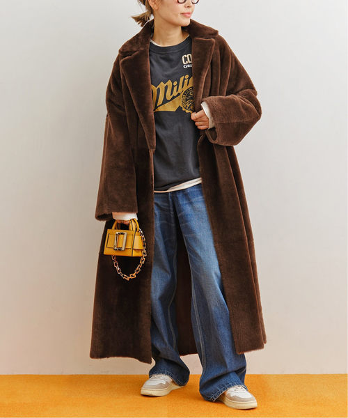 Deuxieme Classe ロゴT ルーズ オーバーTシャツ ブラウン Deuxieme Classe ロゴT ルーズ オーバーTシャツ ブラウン