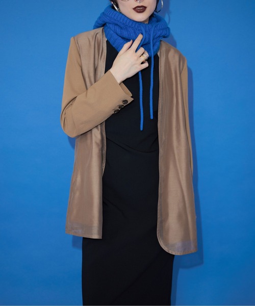 クラシック ノーカラージャケット ジャケット MOON JOSE SHEER JACKET COMBI ジャケット・アウター