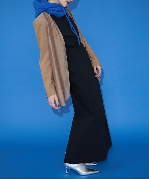 JOSE MOON ジャケット ノーカラージャケット SHEER COMBI JACKET