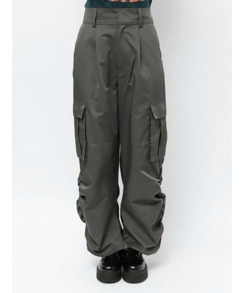 MURUA（ムルーア） パンツ カーゴパンツ レディース シャーリング