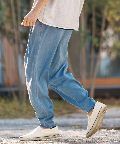 パンツ mp11910- Indigo Relax Balloon Silhouette Pants バルーン 
