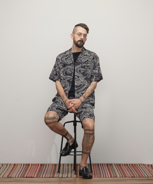 Schott ドラゴン柄 半袖シャツ Schott N.Y.C シャツ Schott/ショット/HAWAIIAN SHIRT ”DRAGON