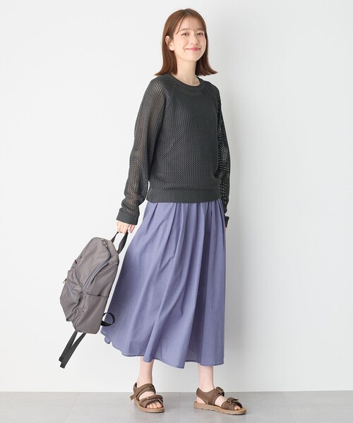 ANY（エニィ） ニット セーター 「洗濯機可」メッシュプルオーバー