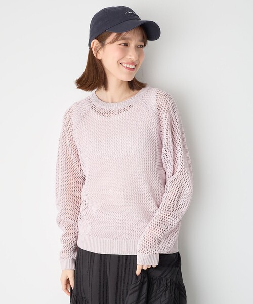any FAM ニット セーター 「洗濯機可」メッシュプルオーバー