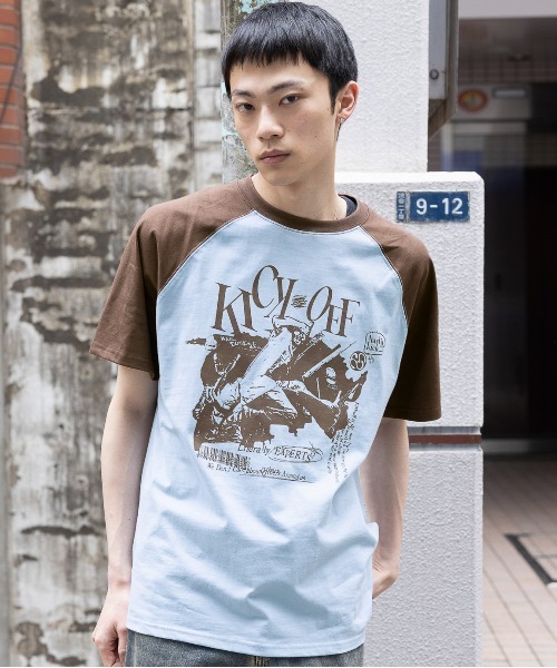 ◆24SS NASTYKICK Pitchy ラグランTシャツ/3色◆ A'GEM/9 × .kom 『NASTY KICK/ナスティー キック』 Pitchy