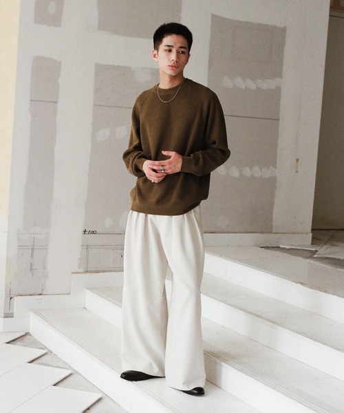 WYM LIDNM セーター ニット STANDARD AZE MELANGE KNIT メンズ
