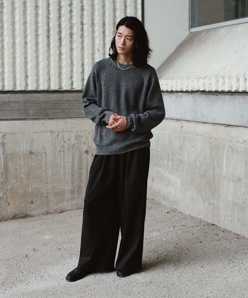 WYM LIDNM セーター ニット STANDARD AZE MELANGE KNIT メンズ
