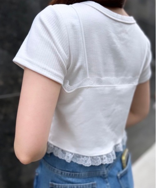 ipugo tシャツ ipugo/イプゴ レースキャミソールセット