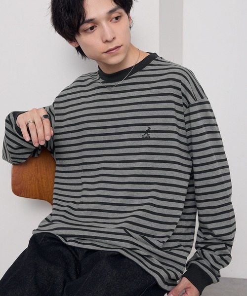 KANGOL（カンゴール） tシャツ 別注 ロゴ ワンポイント刺繍 オーバー