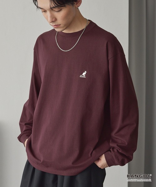 KANGOL（カンゴール） tシャツ 別注 ロゴ ワンポイント刺繍 オーバー