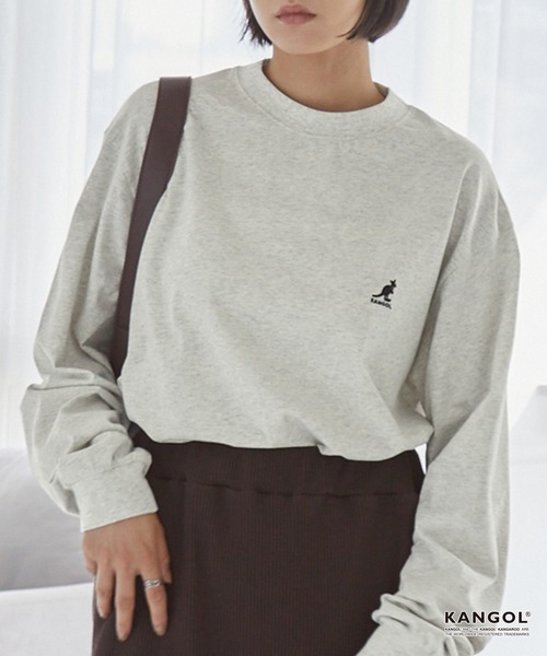 KANGOL（カンゴール） tシャツ 別注 ロゴ ワンポイント刺繍 オーバー