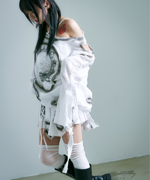 REFLEM スカート 「REFLEM/レフレム」ダブルガーゼアシメフリル