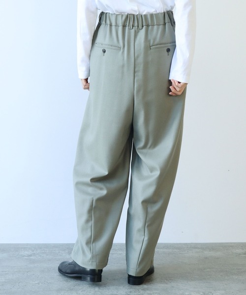 yuni スラックス パンツ ウォッシャブルウールワイドパンツ