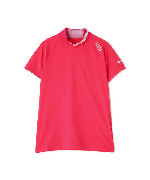tシャツ 「PEARLY GATES」クールフローストレッチディンプル 半袖ハイネックカットソー レディース クールフローストレッチディンプル 半袖ハイネックカットソー