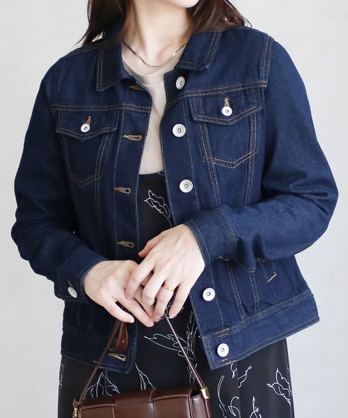 soduk デニムジャケット　ショート丈 Social GIRL デニムジャケット gジャン ショート丈Gジャン