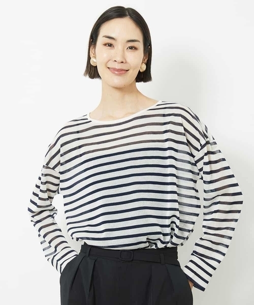 ニット セーター シアーボーダーニット(WEB限定カラー) レディース