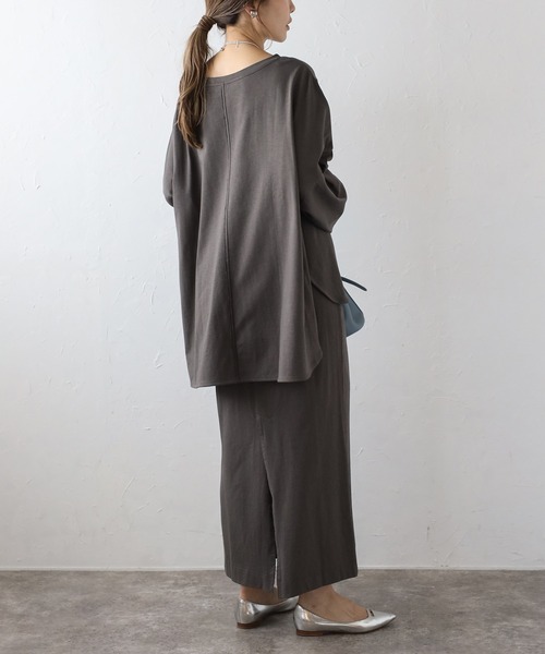 トップス Bonjour knit setup Bonjour Sagan ワンピース シルケット風コットンカットソー