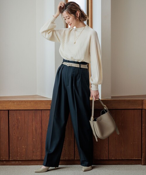 23区（ニジュウサンク） ニット セーター セミウーステッド モック