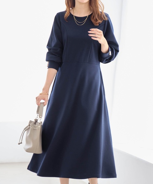 alotta ワンピース 「シワになりにくい」フワぽかエンボス裏起毛