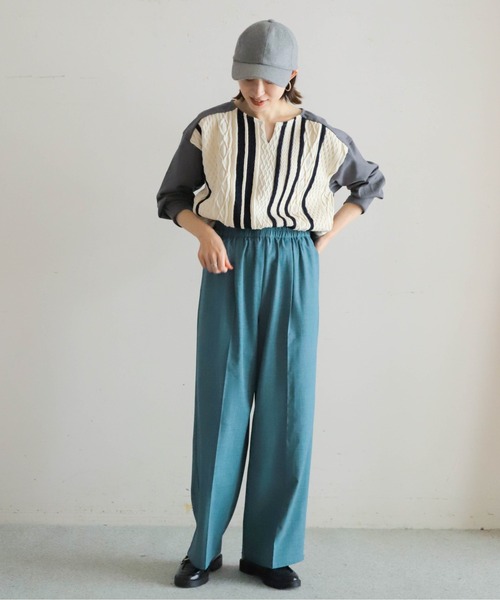 NOMBRE IMPAIR パンツ ポリレーヨントロ イージーパンツ